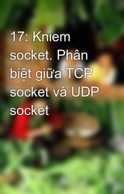 17: Kniem socket. Phân biệt giữa TCP socket và UDP socket
