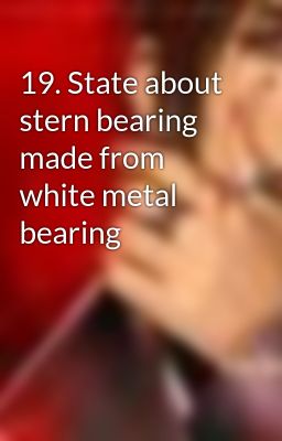 19. State about stern bearing made from white metal bearing