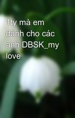 1ty mà em dành cho các anh DBSK_my love