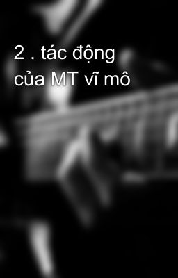 2 . tác động của MT vĩ mô