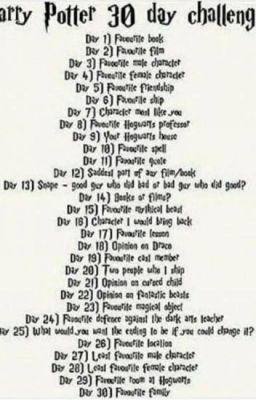 30 Day Harry Potter Challenge