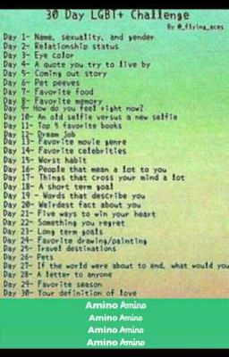 30 day lgbtq+ challenge (Complete)