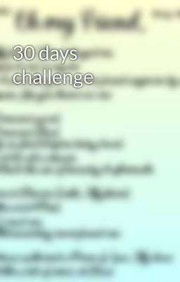 30 days challenge 