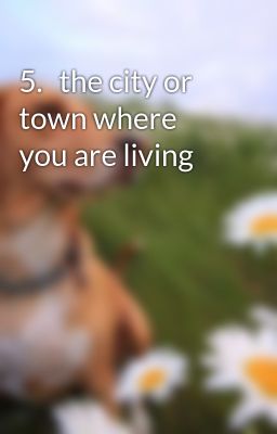 5.	the city or town where you are living