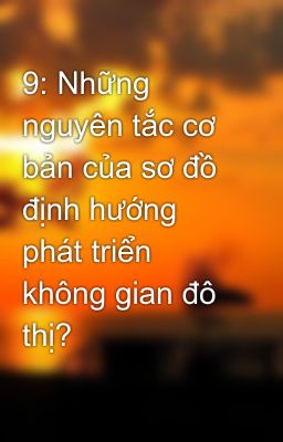 9: Những nguyên tắc cơ bản của sơ đồ định hướng phát triển không gian đô thị?