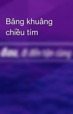 Bâng khuâng chiều tím