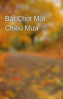 Bất Chợt Một Chiều Mưa