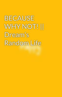 BECAUSE WHY NOT! || Dream's Random Life