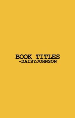 BOOK TITLES