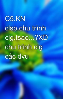 C5.KN clsp.chu trình clg.tsao...?XD chu trình clg các dvu