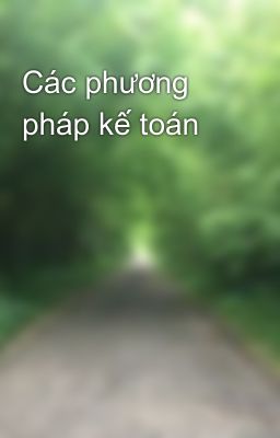 Các phương pháp kế toán