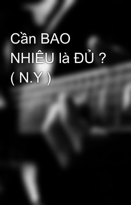 Cần BAO NHIÊU là ĐỦ ? ( N.Y )