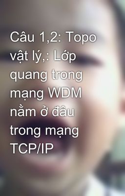 Câu 1,2: Topo vật lý,: Lớp quang trong mạng WDM nằm ở đâu trong mạng TCP/IP