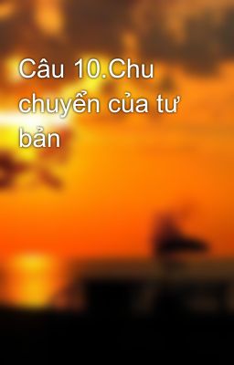 Câu 10.Chu chuyển của tư bản