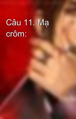 Câu 11. Mạ crôm: