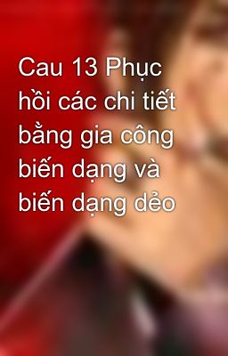 Cau 13 Phục hồi các chi tiết bằng gia công biến dạng và biến dạng dẻo