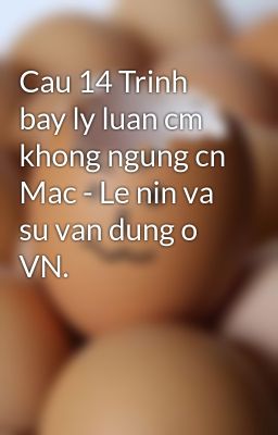 Cau 14 Trinh bay ly luan cm khong ngung cn Mac - Le nin va su van dung o VN.