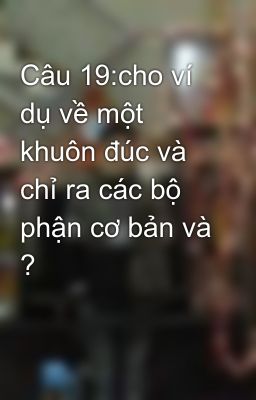 Câu 19:cho ví dụ về một khuôn đúc và chỉ ra các bộ phận cơ bản và ?