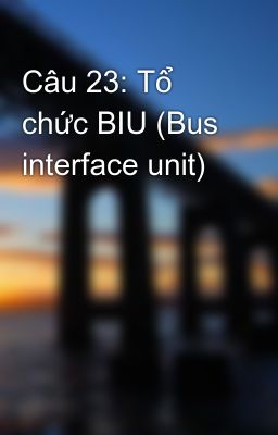 Câu 23: Tổ chức BIU (Bus interface unit)