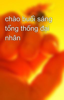 chào buổi sáng tổng thống đại nhân 