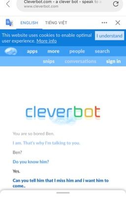 Chat với cleverbot/ 1 số đoạn hội thoại nho nhỏ của thím