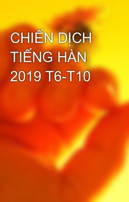 CHIẾN DỊCH TIẾNG HÀN 2019 T6-T10