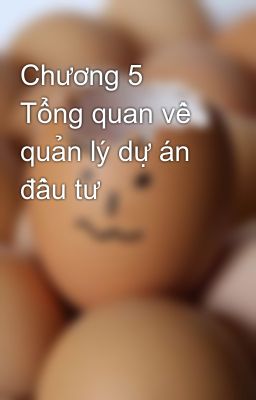 Chương 5 Tổng quan về quản lý dự án đầu tư