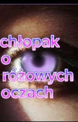 chłopak o różowych oczach 