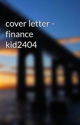 cover letter - finance kid2404