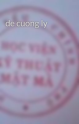 de cuong ly