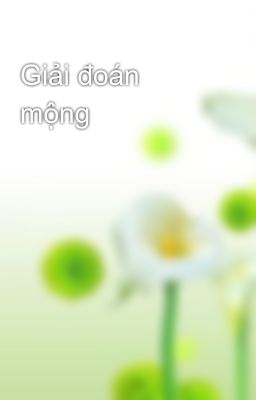 Giải đoán mộng