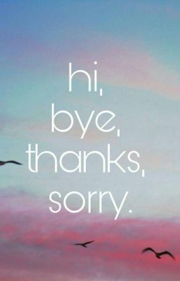 hi, bye, thanks, sorry