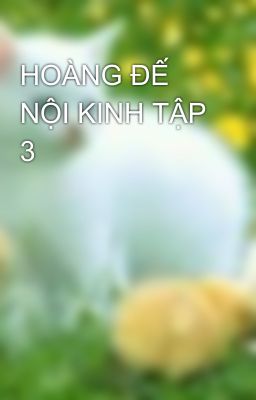 HOÀNG ĐẾ NỘI KINH TẬP 3