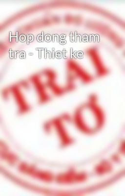 Hop dong tham tra - Thiet ke