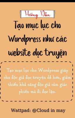 HƯỚNG DẪN TẠO MỤC LỤC NHƯ WEBSITE ĐỌC TRUYỆN.