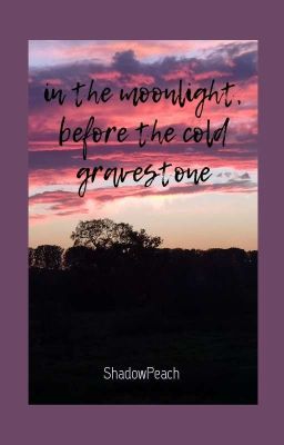 in the moonlight, before the cold gravestone