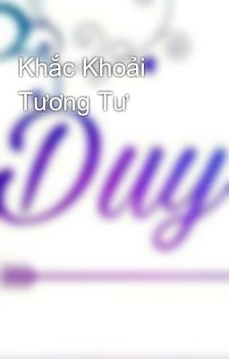 Khắc Khoải Tương Tư