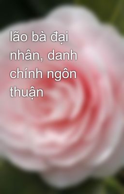 lão bà đại nhân, danh chính ngôn thuận