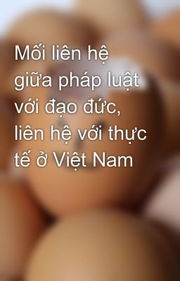 Mối liên hệ giữa pháp luật với đạo đức, liên hệ với thực tế ở Việt Nam