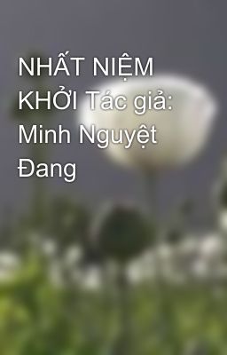 NHẤT NIỆM KHỞI Tác giả: Minh Nguyệt Đang