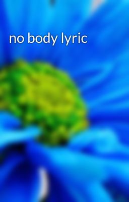 no body lyric