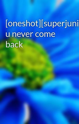 [oneshot][superjunior]until u never come back