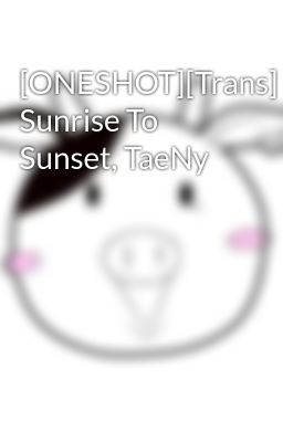 [ONESHOT][Trans] Sunrise To Sunset, TaeNy