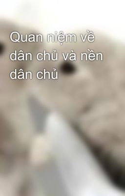 Quan niệm về dân chủ và nền dân chủ