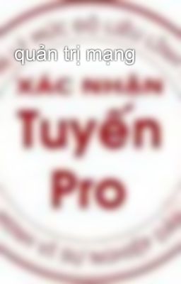 quản trị mạng