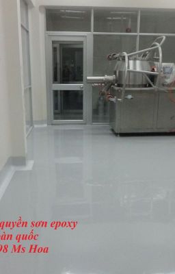 Sơn sàn epoxy 2 thành phần màu xám cho nhà xưởng giá rẻ tại Hà Nội