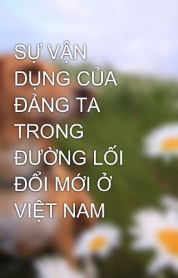 SỰ VẬN DỤNG CỦA ĐẢNG TA TRONG ĐƯỜNG LỐI ĐỔI MỚI Ở VIỆT NAM