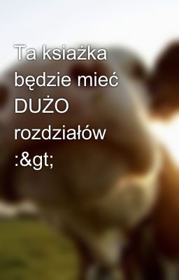 Ta ksiażka będzie mieć DUŻO rozdziałów :>