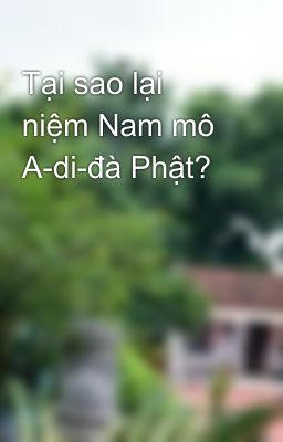 Tại sao lại niệm Nam mô A-di-đà Phật?