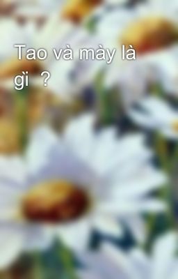 Tao và mày là gì  ?